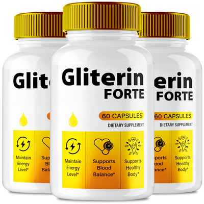Gliterin Forte Capsules, Official GliterinForte Advanced Formula (3 Pack)