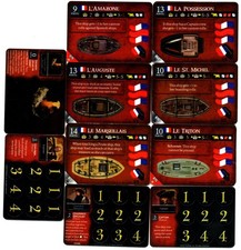Pirates of the Crimson Coast,  6 Ships, 4 Crew - NEW UNPUNCHED #01