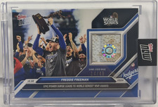 Freddie Freeman 2024 Topps Now #886C MLB World Series MVP GU Base Relic Blue /49