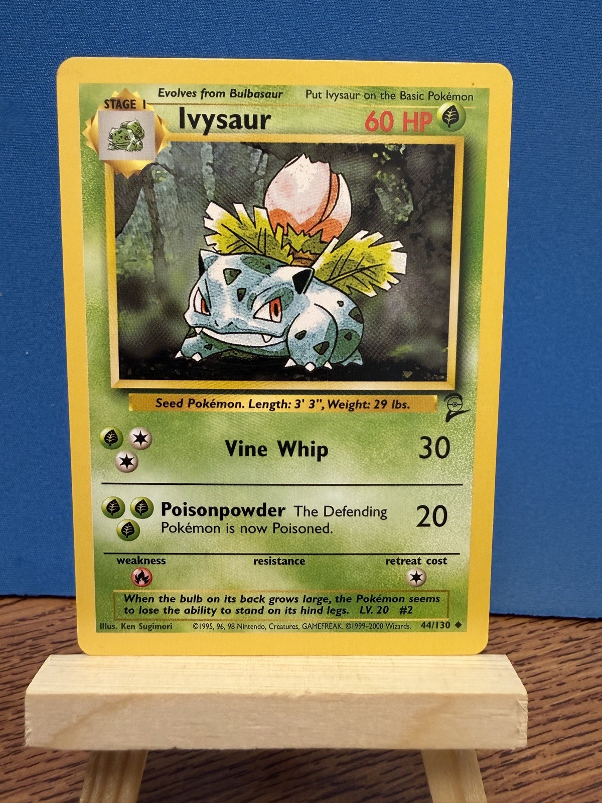 Pokemon TCG Ivysaur 44/130 Base Set 2 Uncommon WOTC Vintage Card
