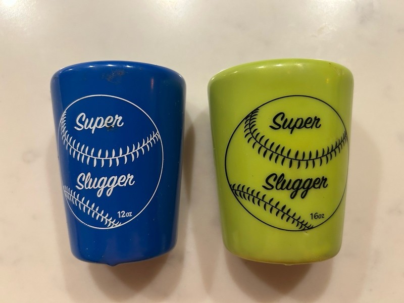 2 Super Slugger Bat Weights * 12 oz Blue & 16 oz Green Baseball Softball