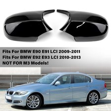 Spiegelkappen Außenspiegel Glanz Schwarz Für BMW 3er E90 LCI 2009-2013 M-Stil