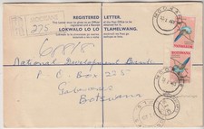 BOTSWANA 1969 registered cover *MOOKANE-GABERONES* via MAHALAPYE