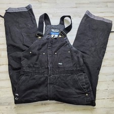 Walls Workwear Insulated Duck Canvas Overalls Black Size MED