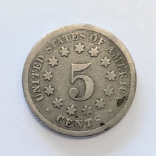 Shield Nickel 5C Cents No Date, Nice Coin