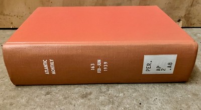 Lot of 5 The Atlantic Monthly February - June 1939 Magazine Library Book Bound
