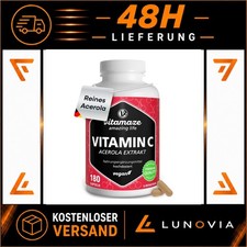 Vitamaze Vitamin C hochdosiert 160 mg Acerola 180 Kapseln vegan