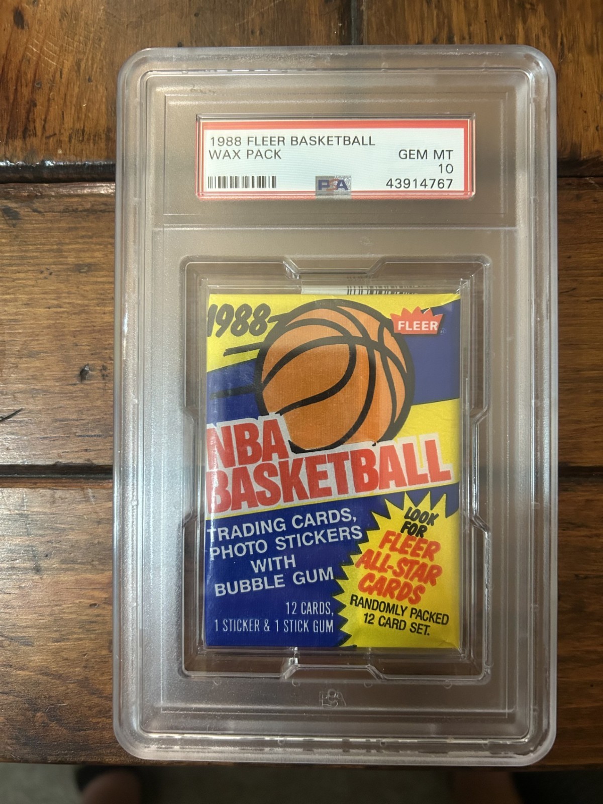 1988 Fleer Basketball Wax Pack PSA 10 GEM MINT Low Pop Michael Jordan & All-Star