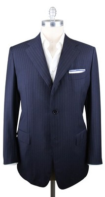 New Luigi Borrelli Navy Blue Sportcoat   Size: 42 US / 52 EU