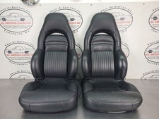 1999-04 C5 Corvette Front Sport Seat Pair Left And Right Black 29k Miles Oem