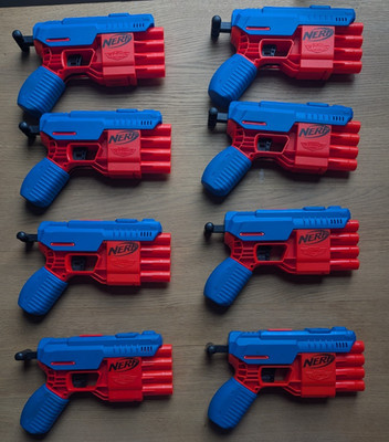 NERF Alpha Strike Claw Dual QS-4 Soft Dart Gun Lot (QUANTITY = 8)