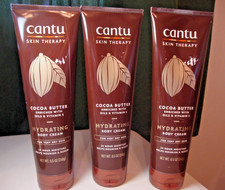 3 Cantu Skin Therapy Cocoa Butter Hydrating Body Cream for Very Dry Skin, 8.5 oz