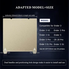 Double-Sided Textured PEI Sheet 3D Printer Bed 235x235mm and Magnetic Sticker wi