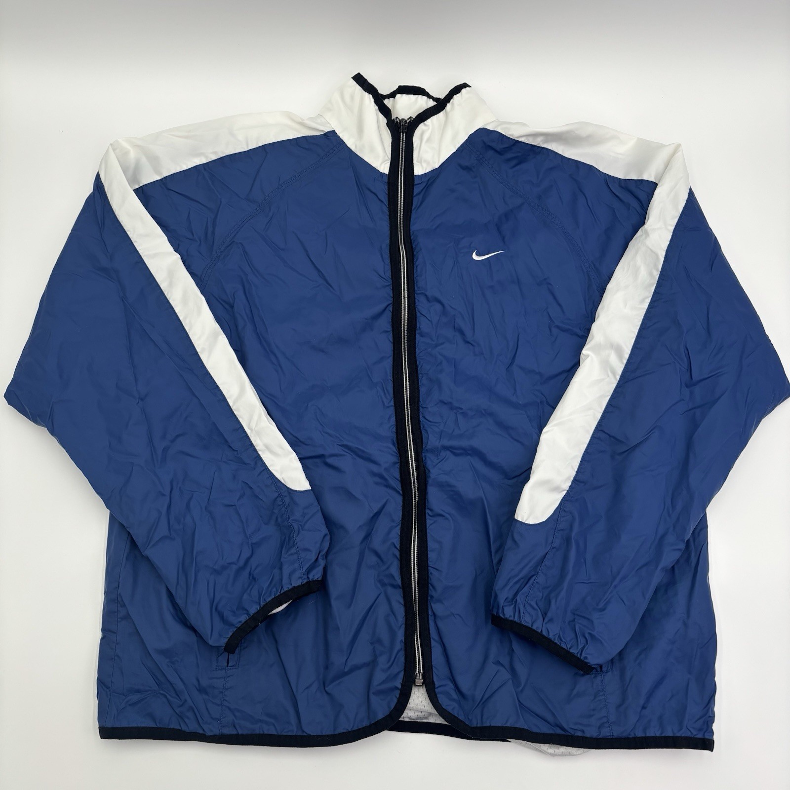 Vintage 90s Size Medium Nike Back Spell Out Zipup Windbreaker Jacket