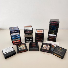 VTG Sears ATARI CX-2600 A VCS Consle +33 Games & Extra Controllers - Wood Grain