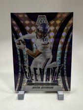 2025 Panini Mosaic Justin Jefferson Elevate Silver Mosaic #13 Vikings