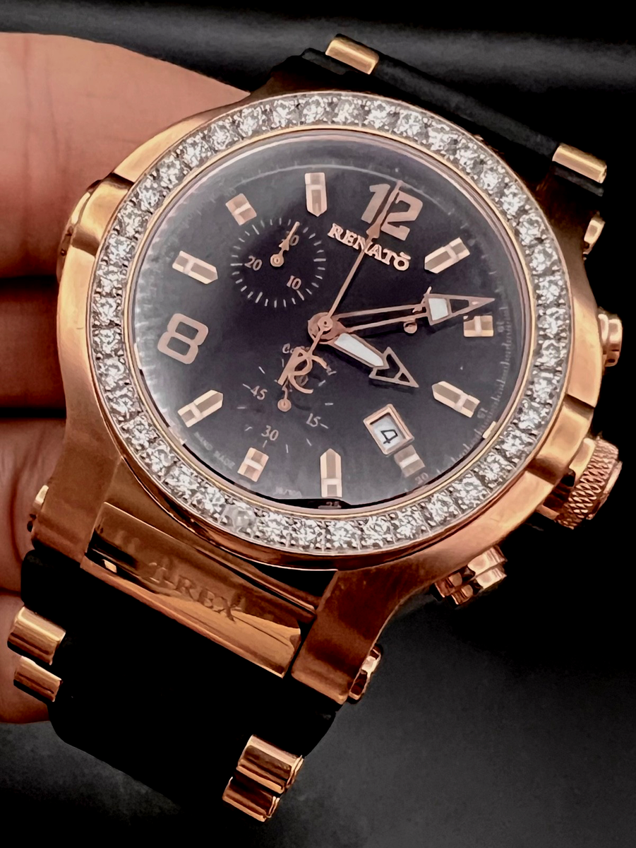 Renato Men T-Rex Grand 5.00ctw Diamond PU70 Rubber Strap Limited