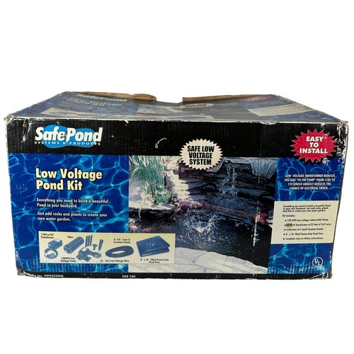 SafePond Low Voltage Pond Kit 220 GPH Pump 8x10 Liner 45W Transformer PP033XNA