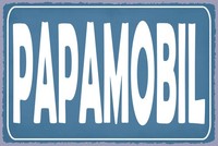 Holzschild 30X40 Cm Papamobil Blaues Deko Schild Deko Geschenk Schild