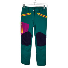 Vintage 80's/90s Ski Pants Womans M Waterproof Snowboard Bright Colors Teal Pink