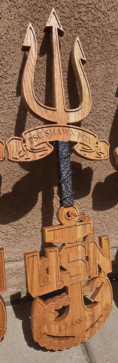 Custom U.S. Navy Chief Paddle Anchor Trident 36