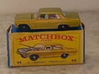 1966+ MATCHBOX LESNEY GOLD OPEL DIPLOMAT #36 IN ORIGINAL BOX MADE IN ENGLAND