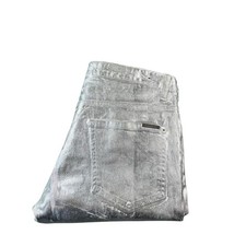 Dsquared2 White Silver Tear Away Paint Distre...