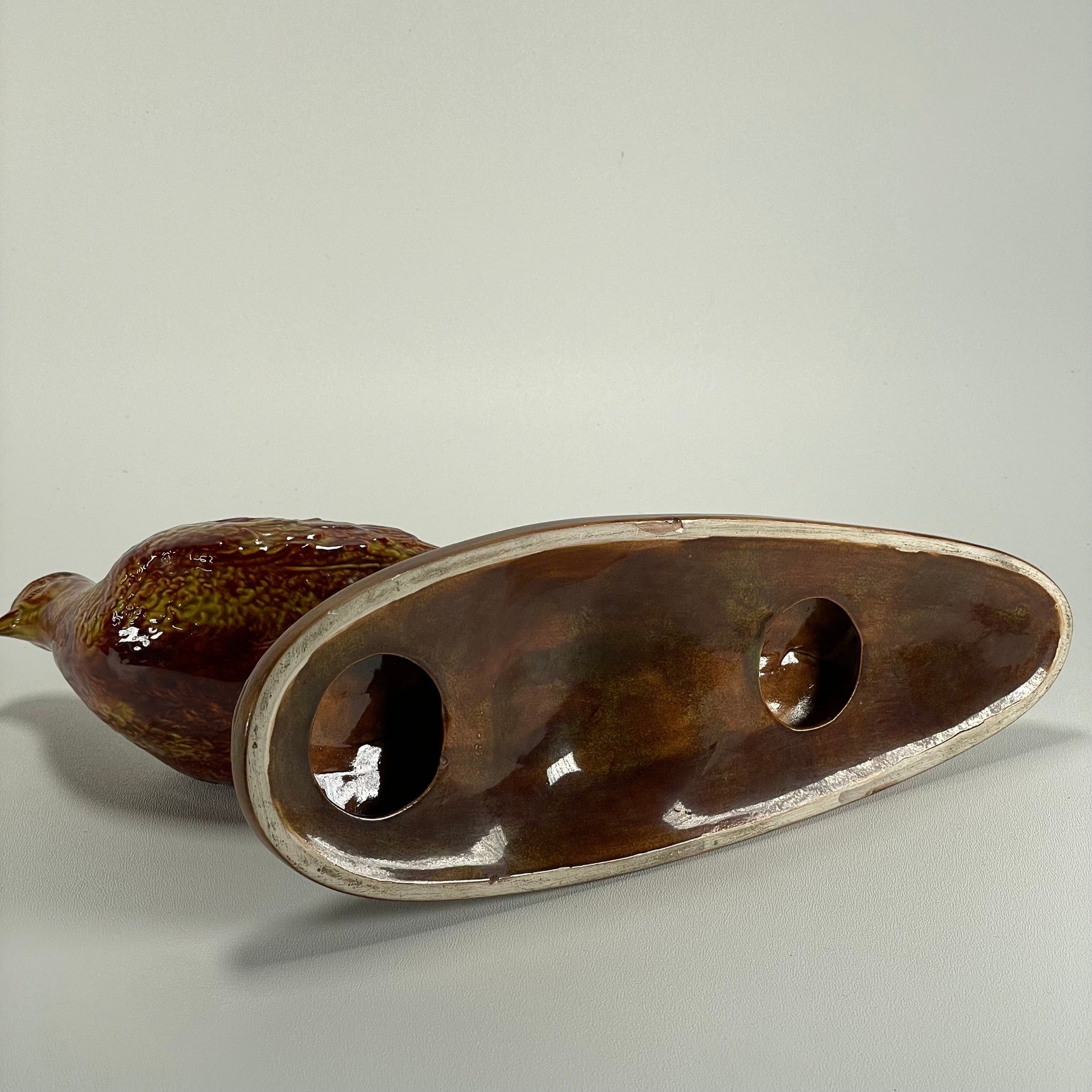 Vintage Ceramic Large Pheasant Figurine Nature Hunting Cottagecore Mantel Decor