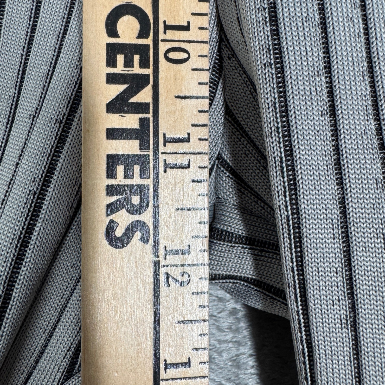 Zara Pants Womens L Gray Ribbed Knit Flare Leg Pull On Lounge Y2K Minimalist NWT thumbnail 12