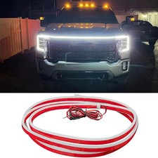 94.5 Inch Car Hood Light Strip, White Exterior Dynamic 94.5 Inch-White Light
