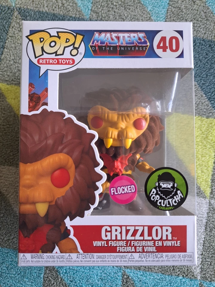 Grizzlor Pop 40 Flocked - Masters of the Universe MOTU Funko Pop! 2020 Vaulted - image 2 of 4