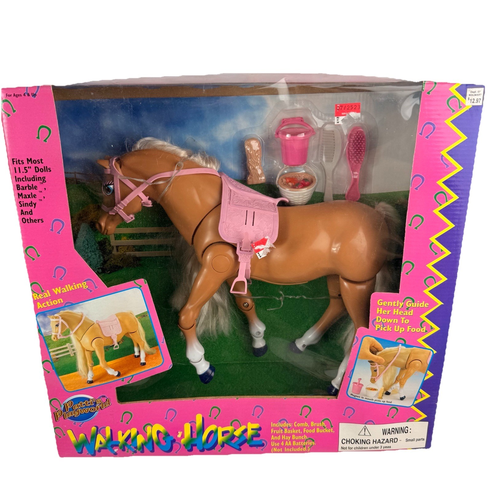 Vintage Patti&rsquo;s Playworld Walking Horse Toy Fits Barbie Ne