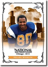 KELLEN WINSLOW - 2013 Leaf National Convention PROMO NFL Pro Football HOF Card