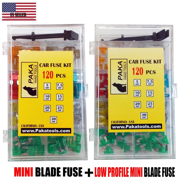 2 pack ( 120pc MINI Blade + 120 pc low profile)FUSE Assortment