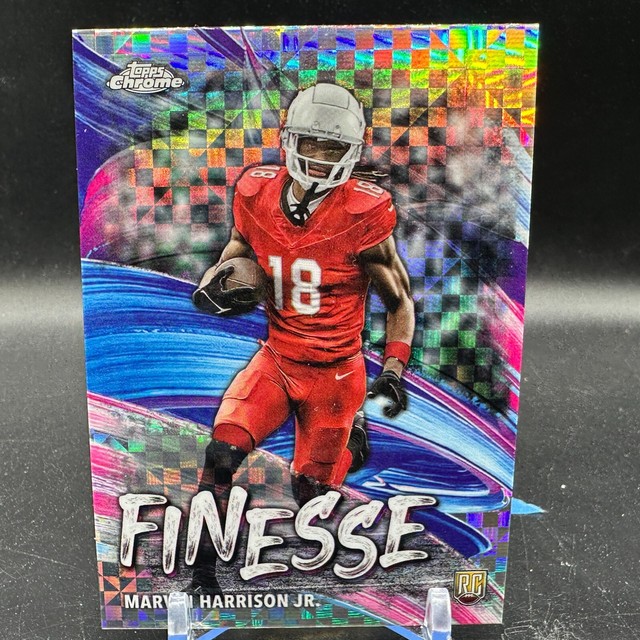 Marvin Harrison Jr. Rookie Finesse X Fractor 2024 Topps Chrome Football Cardinal