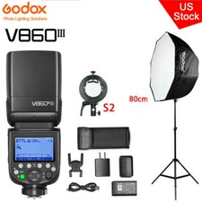US Godox V860III-S 2.4G TTL Flash Speedlite 80cm Bracket Softbox Stand For Sony