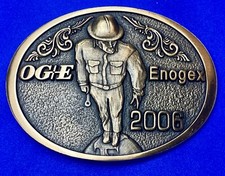OGIE Enogex 2006 Take Pride Not Comfort Solid Brass Commemorative Belt Buckle