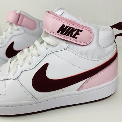 NAITO1112さま専用2 Nike Court Borough Mid 2 GS 'Pure Platinum Vivid Purple