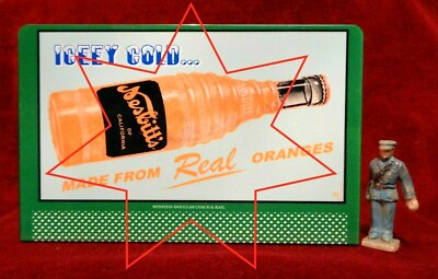 NESBITT'S ORANGE SODA   #75___TINPLATE BILLBOARD  O/S SCALE