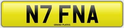 Fiona Fi Fee number plate N7 FNA CHERISHED REGISTRATION NO FEES FIONAS CAR REG
