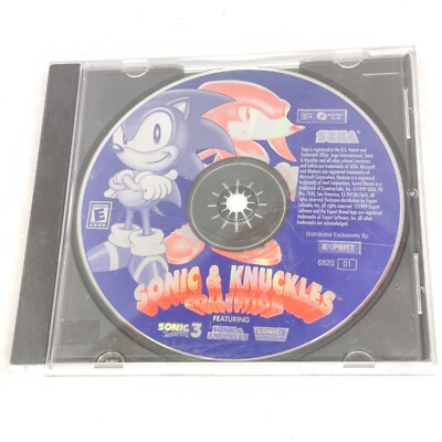 Sonic & Knuckles Collection Jewel Case pc 2000 video game disc only