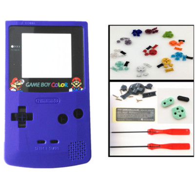 Neu Austausch Super Mario Hülle Case Für Game Boy Color GBC - Dunkelblau