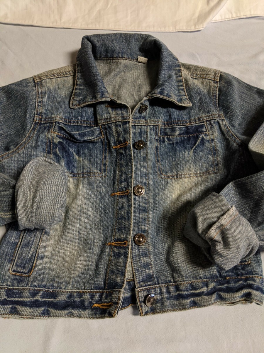 Giorgio Armani girls sz. L distressed denim jean jacket Giorgio Armani girls sz. L distressed denim jean jacket