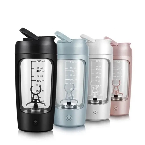 500ml Rechargeable Vortex Protein Powder Shaker Bottle USB Electric Mixing Cups - Picture 1 of 17