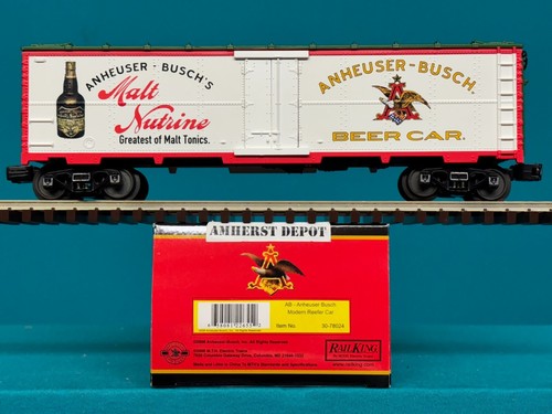 30-78024 MTH Railking Anheuser Busch Budweiser Reefer O/O27 Bier Neu | Zustand: New