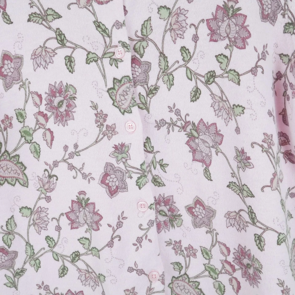 Cárdigan Pequeño Vintage Gap Años 90 Crop Pastel Rosa Floral Preppy Suave Niña Femenino Foto 3 de 4