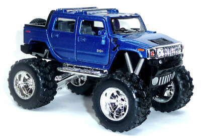 2005 Hummer H2 SUT Off-Road Big Foot blau Sammlermodell ca. 12 cm KINSMART