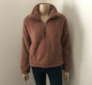 mauve sherpa pullover