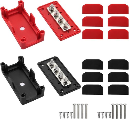 Waterproof 12V DC Power Distribution Block - 4x M10 Terminal, Easy Mount Design - Picture 9 of 10