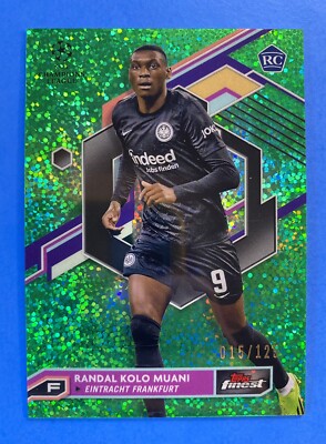 Randal Kolo Muani - 2022-23 Topps UEFA Finest Chrome Green Speckle /125 RC - PSG